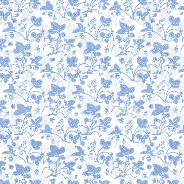 Cornflower Strawberries Wallpaper – Non Woven Fibre | Sold by Yard | 5–7 Week