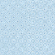 A section of wallpaper with a blue sunburst pattern on a light blue background. Bluebell Sunburst Wallpaper – Non Woven Fibre | Sold by Yard | 5–7 Week