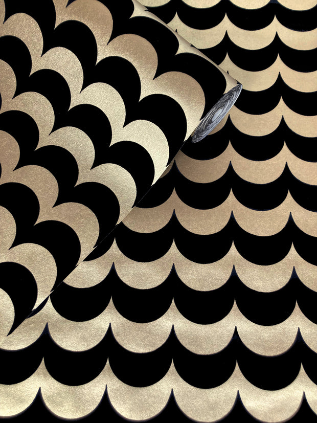 Black Flock / Gold Lustre - WP