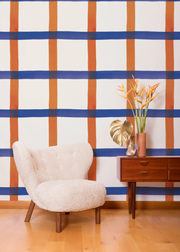Terra Cotta and Yves Blue on White - WP
