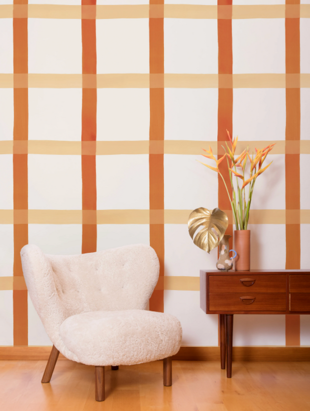 Terra Cotta and Salt Pink on White - WP