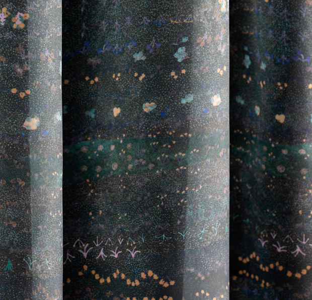 Night Sky Commercial Sheer - Singing Bush Medicine - Polyester Fabric | Supply Showroom