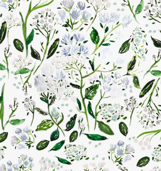 Green - Wildflower Linen Fabric - 7.5 oz, 55” Width | Supply Showroom