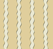 Butter Scroll Stripe Fabric – 100% Linen, 144cm Width
