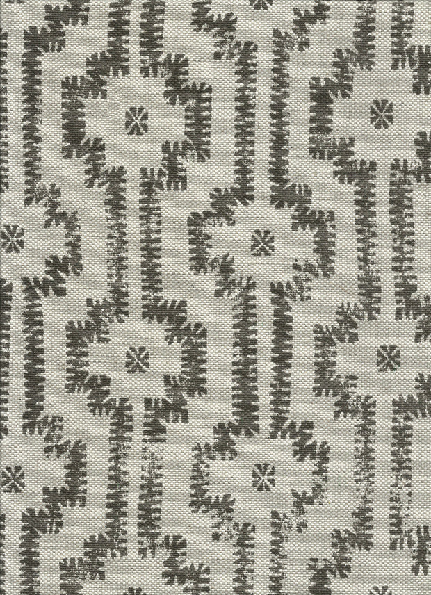 Charcoal Shipibo Fabric – 53% Linen, 47% Cotton, 54" Wide | Supply Showroom
