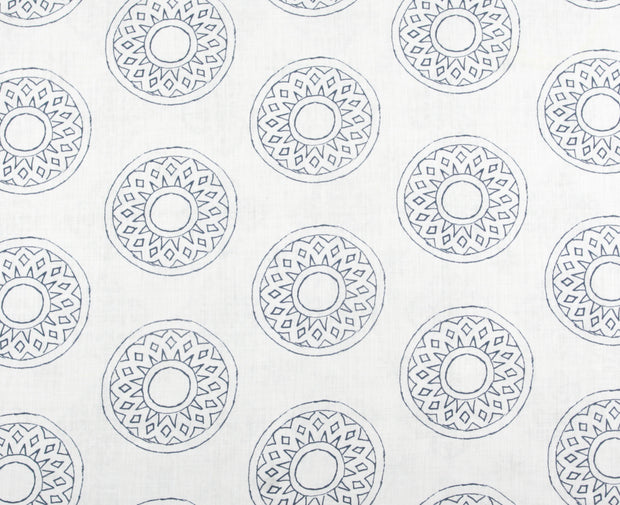 Charcoal Small Gujarat Fabric – Natural/Oyster, 54" Wide | Supply Showroom