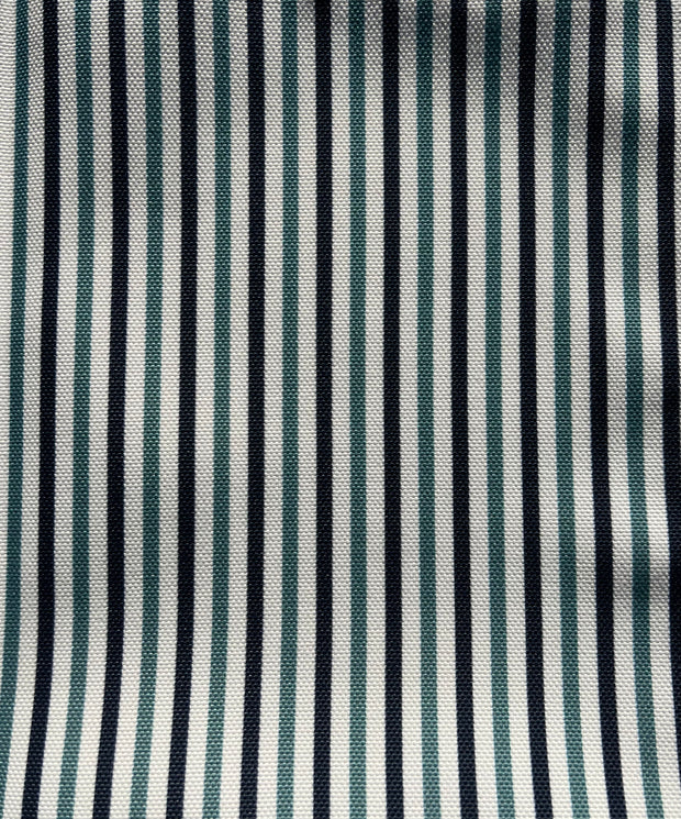 Sky/Indigo - Small Stripe Fabric | 100% Solution Dyed Poly | 54” Width