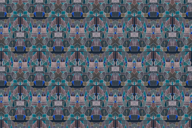 Cocoa/Blues on Natural - F