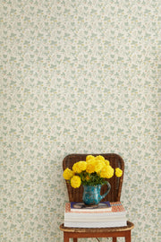 Sage Strawberries Wallpaper – Non Woven Fibre | Sold by Yard | 5–7 Week