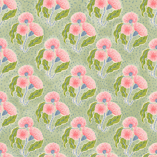 Green & Pink Wallpaper by Thistle | 27” Clay Coated Single Roll