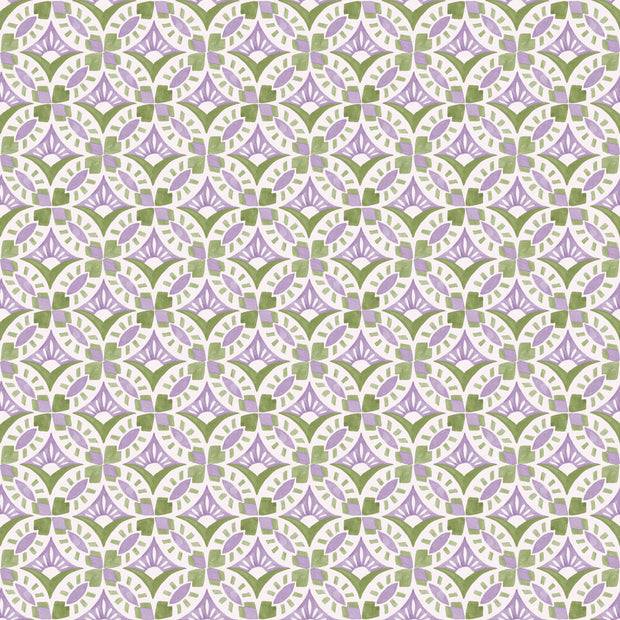 Grass & Lilac Wallpaper by Tiles | 27” Clay Coated Single Roll