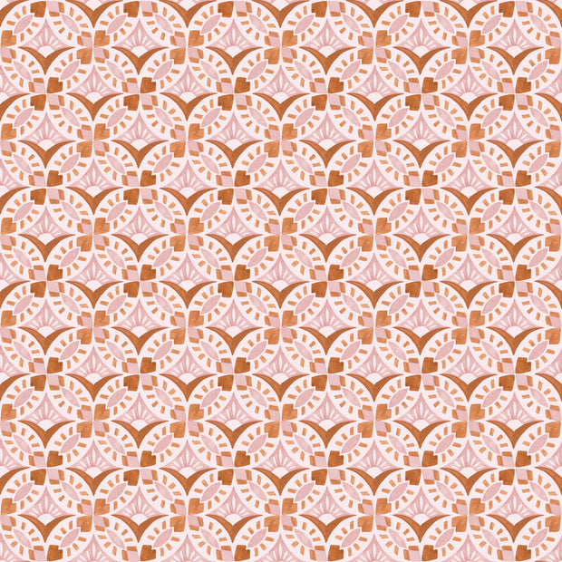 Rust & Pink Wallpaper by Tiles | 27” Clay Coated Single Roll