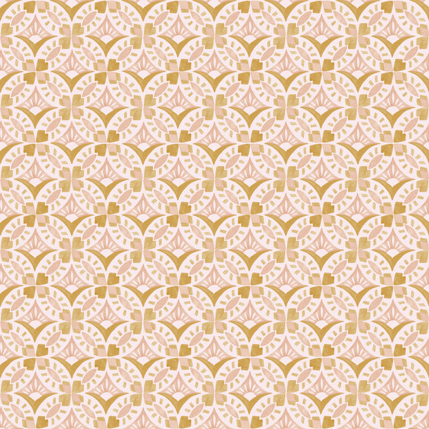Ochre & Blush Wallpaper by Tiles | 27” Clay Coated Single Roll
