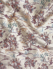 Naturale La Poursuite Fabric – 100% Linen, 56" Width, 13.5" x 25.4" Repeat, Half Drop Match