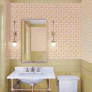 Ochre & Blush Wallpaper by Tiles | 27” Clay Coated Single Roll