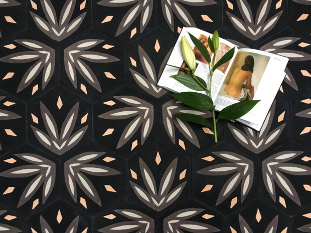 Black/Chocolate/Salmon/Gray - Tile