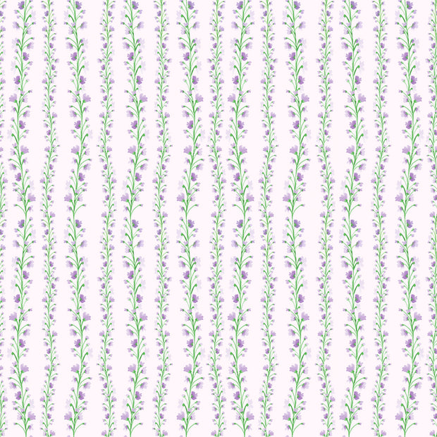 Lilac Twirling Blooms Wallpaper – Elegant Clay Coated Wall Design