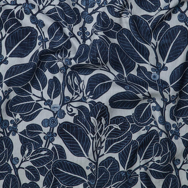 Indigo Stringybark Fabric – 100% Linen, 56" Wide, 3 Yd Minimum