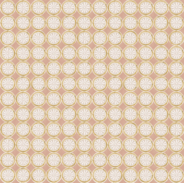 Blush & Ochre Wallpaper by Medallion | 27” Clay Coated Roll