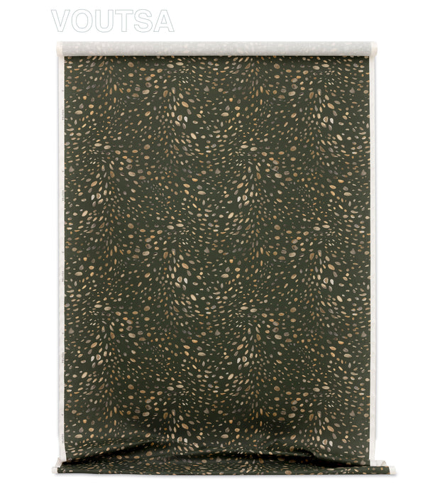 Green Cheetah Trompe L'oeil Fabric – 100% Linen, 54” Wide