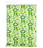 Plaid Blooms Fantasy Fabric – Linen/Cotton Blend, 54" Width