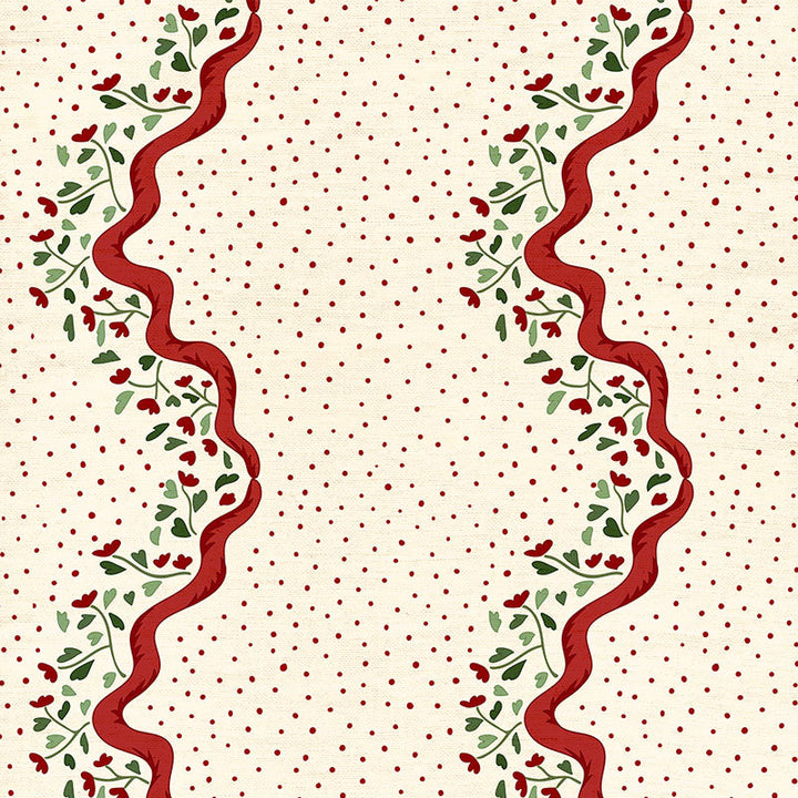 Red - Linen Fabric - Chintz Caroline Pattern - Premium Quality | Supply ...