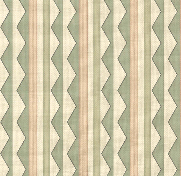Soft Sage Bloomsbury Stripes Fabric | 82% Viscose & 18% Linen | Sold by the Yard | Supply Showroom