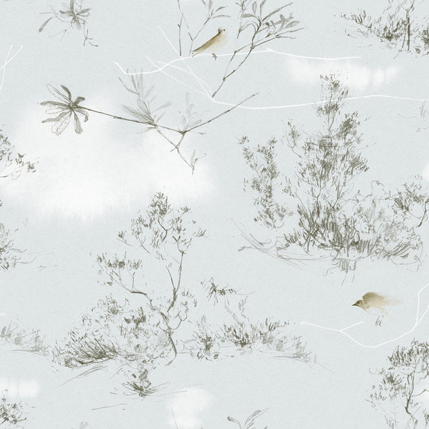 Hazy Day Canopy Fabric – 100% Linen, 59" Width, 56" x 27.6" Repeat