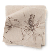 Sepia Coastal Banksia Fabric – 100% Linen, 59" Width, 56" x 27.6" Repeat
