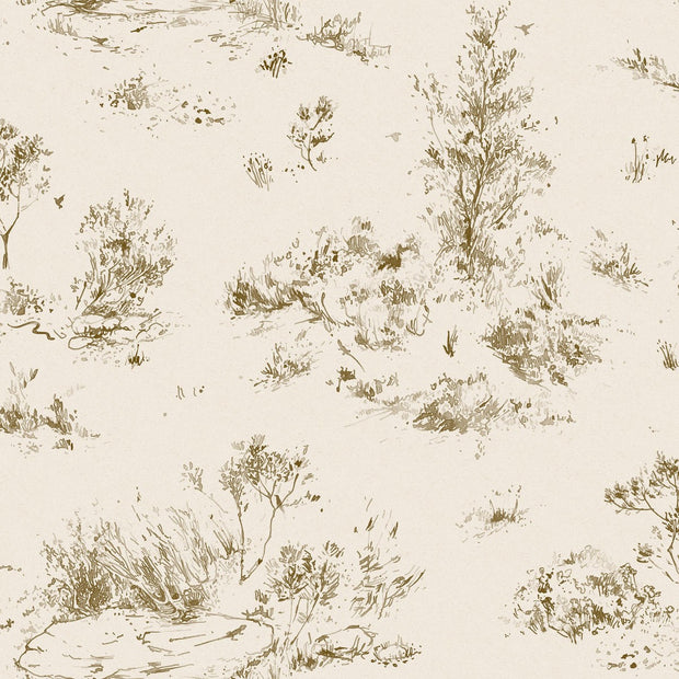 Bronze Wallpaper – Dunes | Half-Drop Design Sold by the Yard