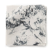Quill Blue Dunes Fabric – 100% Linen, 59" Width, 56" x 27.6" Repeat