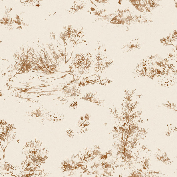 Sand Bank Dunes Fabric – 100% Linen, 59" Width, 56" x 27.6" Repeat