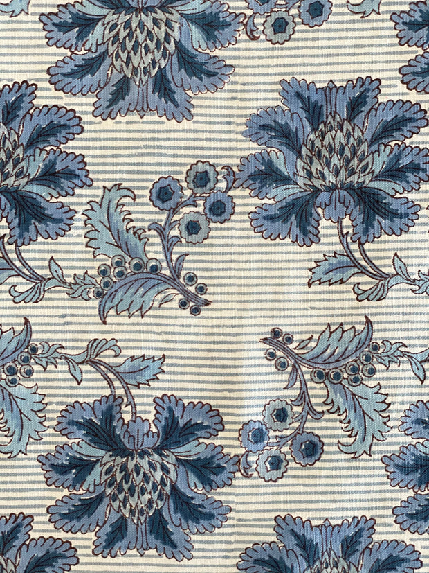 Indigo Stripe on Ivory - F