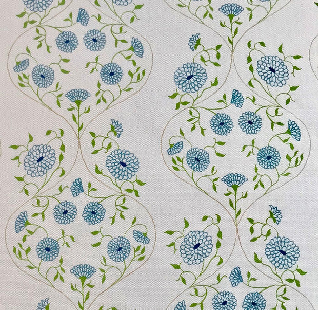 Sky/Indigo Jaipur Outlined Fabric – Natural/Oyster, 54" Wide | Supply Showroom