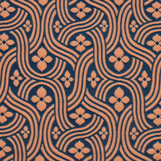 Terracotta/Indigo Woven Amalia Fabric – 54" Width | 3 Yards Minimum