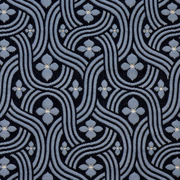 Midnight/Platinum Woven Amalia Fabric – 54" Width | 3 Yards Minimum