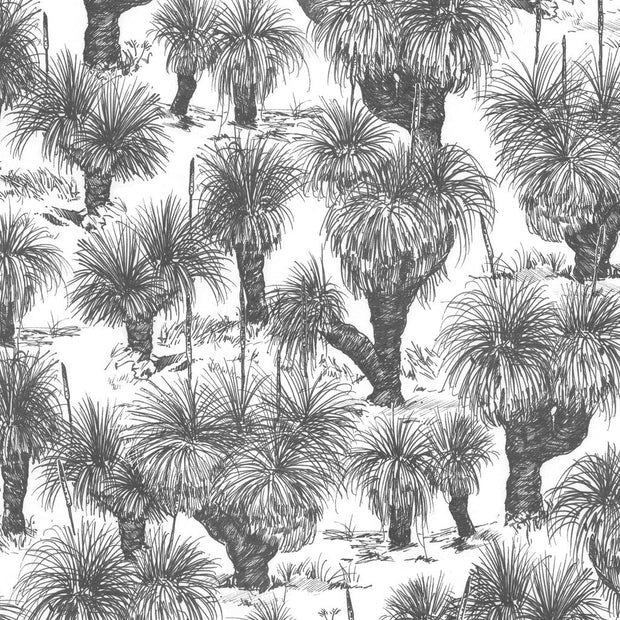 Charcoal - Grasstree - Linen Fabric - Premium Quality | Supply Showroom