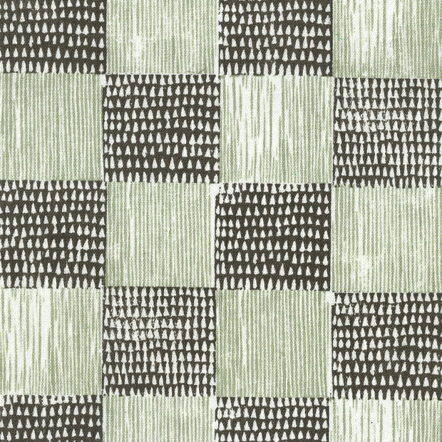 Charcoal/Willow Guinea Plaid Fabric – 100% Linen, 54" Wide | Supply Showroom