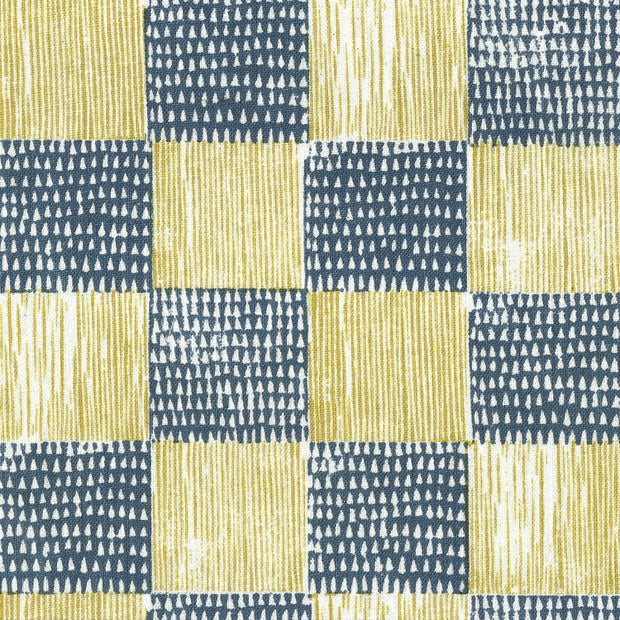 Navy/Golden Guinea Plaid Fabric – 100% Linen, 54" Wide | Supply Showroom