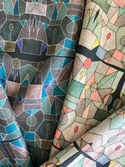 Prism on Natural Stained Glass Fabric – 54" Wide | Supply Showroom