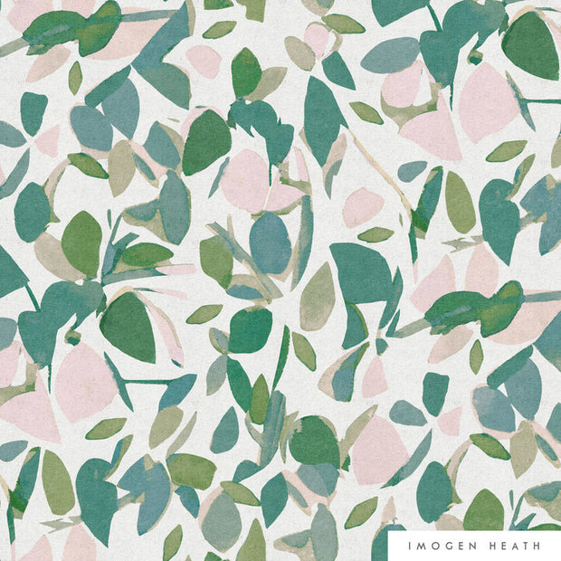 Green & Pink Medium Linen - F
