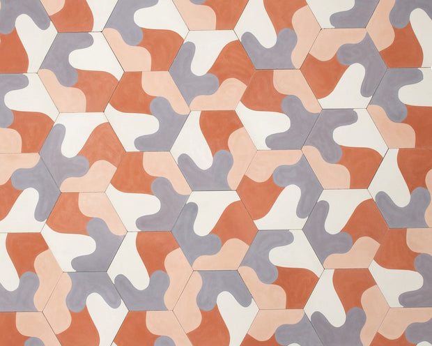 White & Terra Cotta - Tile