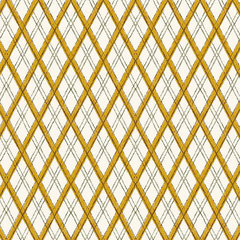 Mustard – Little Lattice Fabric | 82% Viscose, 18% Linen | Supply Showroo