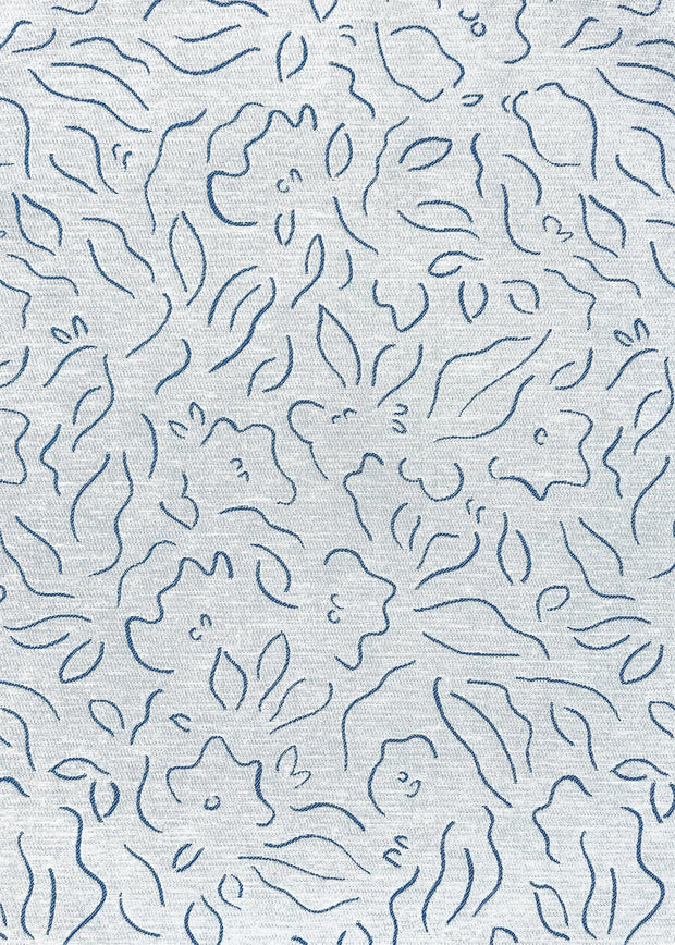 Indigo Sarah Louise Fabric | Reversible Cotton Linen | 140cm Width