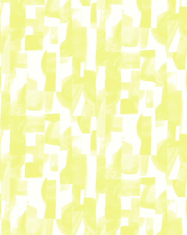 Electric Sunshine on White Wallpaper – Agolise | Half-Drop 10 Yard Roll