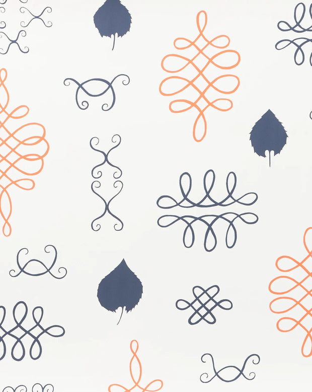 Gloaming Neon Orange and Han Purple On Cream - WP
