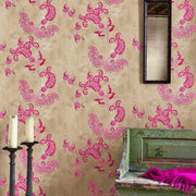 Hot Pink on Tea Stain - WP