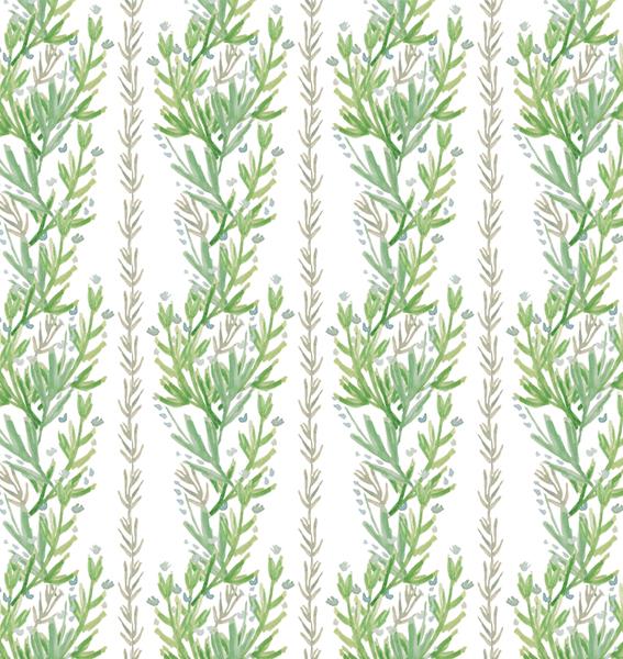 Wallflower Fabric in Blue | 55” Width, 12" x 8" Repeat – 7.5 oz Linen